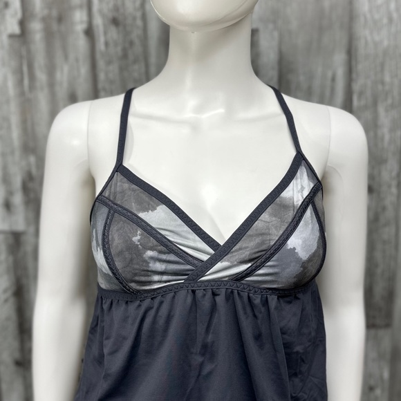 ⭐️Lululemon Rehearsal Tank in Black / White Coal Tinted Canvas Super [1706] - Picture 3 of 8